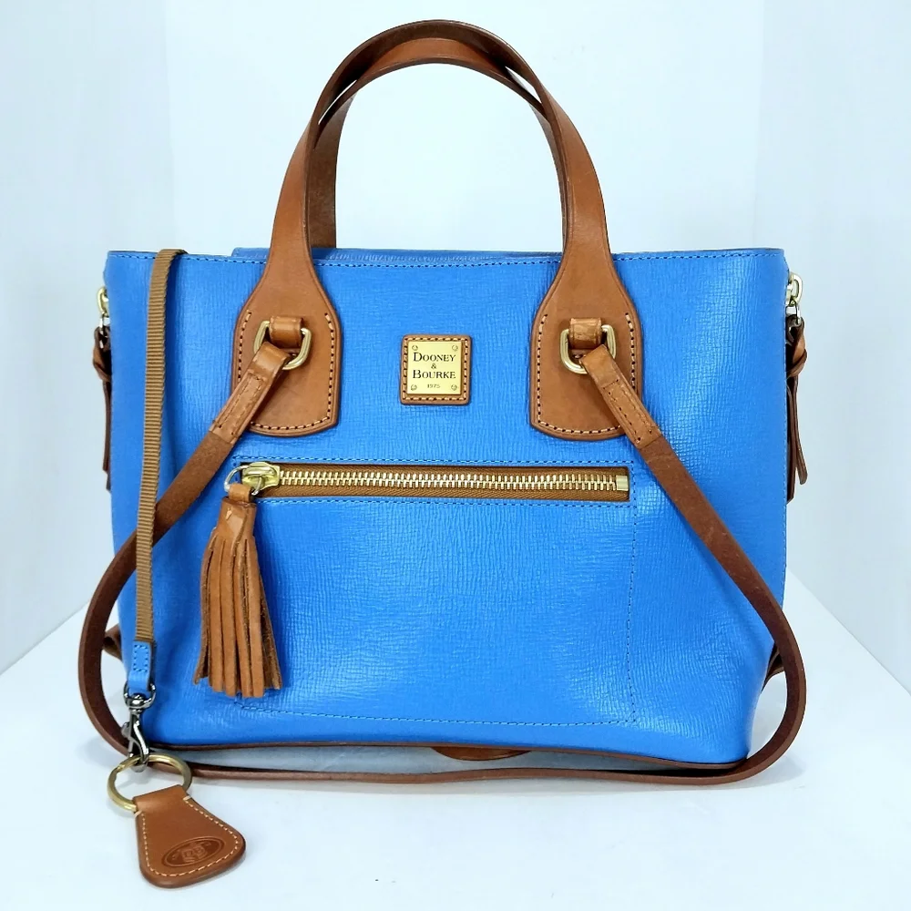 Dooney &‎ Bourke Side Zip Leather Tote Shoulder Bag